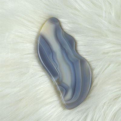 Pedra de Massagem Corporal Agate Branco Gua Sha Tabela de raspagem para autocuidado e relaxamento de todo o corpo