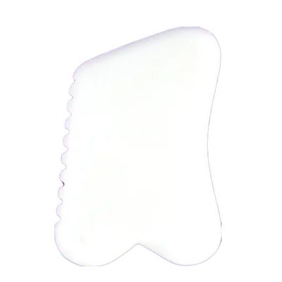 Logotipo personalizado DisponívelJade Branco Natural Gua Sha Scraping Board para Facial Beauty Massage Body Stone Skin Care Tool