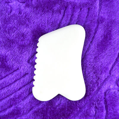 Logotipo personalizado DisponívelJade Branco Natural Gua Sha Scraping Board para Facial Beauty Massage Body Stone Skin Care Tool