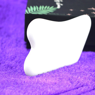 OEM Custom LOGO White Jade Gua Sha Stone Massager Facial Natural Jade Stone Guasha Escrava Massagem Ferramenta para rosto e corpo