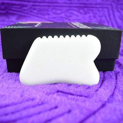OEM Custom LOGO White Jade Gua Sha Stone Massager Facial Natural Jade Stone Guasha Escrava Massagem Ferramenta para rosto e corpo