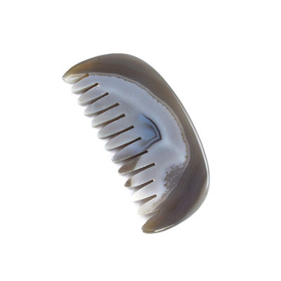 Agate Gua Sha Scalp Massage Comb Board Stone Comb Head Self Care Tool with Customized Logo Disponível cuidado pessoal