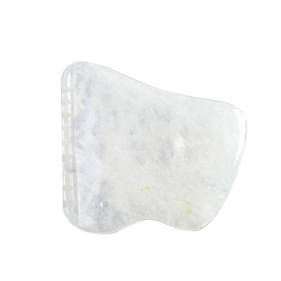 Ferramenta de tabuleiro em forma de Gua Sha de quartzo claro para saúde da pele do rosto e pescoço OEM/ODM aceito