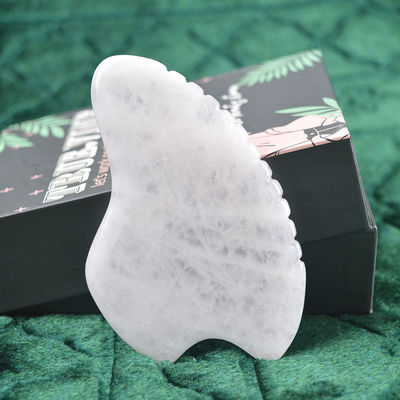 Ferramenta de auto-cuidado da pele Jade Branco Gua Sha Scraping Massage Board para Função Massagista do Corpo 2024 Produto de tendência