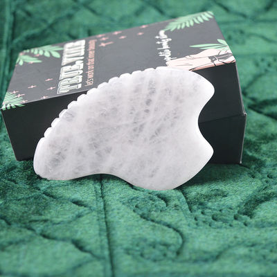 Ferramenta de auto-cuidado da pele Jade Branco Gua Sha Scraping Massage Board para Função Massagista do Corpo 2024 Produto de tendência