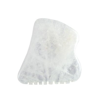 Equipamento de massagem corporal branco polido custom Gua Sha Stone Board Jade Guasha Ferramenta para relaxar os músculos