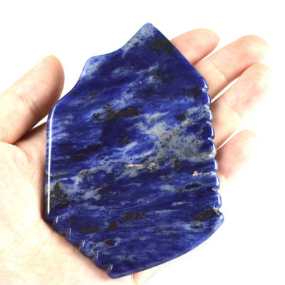 Blue Sodalite Gua Sha Board 95*53mm A ferramenta definitiva para melhorar a circulação sanguínea e a saúde da pele