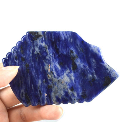 Blue Sodalite Gua Sha Board 95*53mm A ferramenta definitiva para melhorar a circulação sanguínea e a saúde da pele
