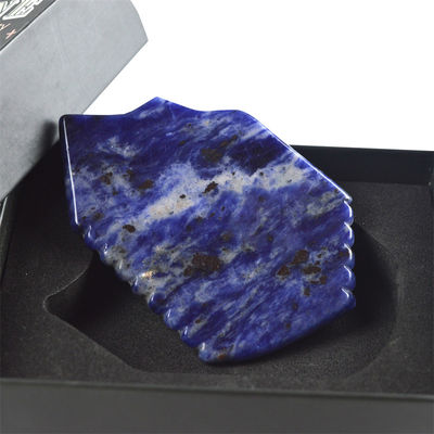 Blue Sodalite Gua Sha Board 95*53mm A ferramenta definitiva para melhorar a circulação sanguínea e a saúde da pele
