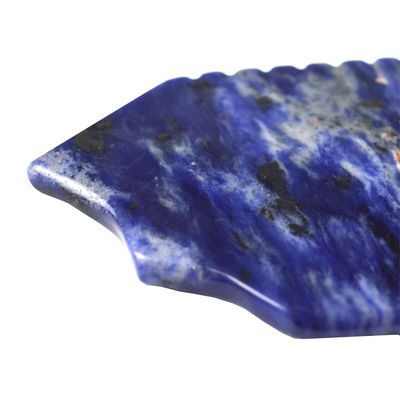 Logotipo personalizado Disponíveld 2024 Blue Sodalite Gua Sha Scraping Massage Board para Facial e Body Massager Spa Stone