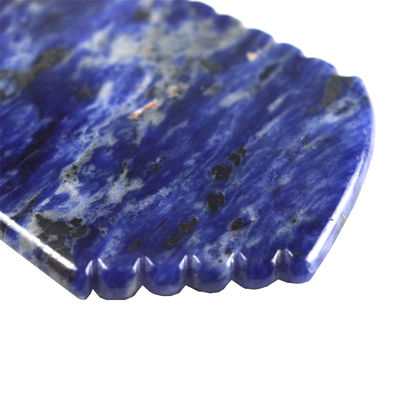 Logotipo personalizado Disponíveld 2024 Blue Sodalite Gua Sha Scraping Massage Board para Facial e Body Massager Spa Stone