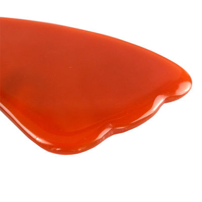 2024 Red Carnelian Gua Sha Board O cuidado de saúde essencial Agate Guasha Stone para massagem facial e cuidados faciais