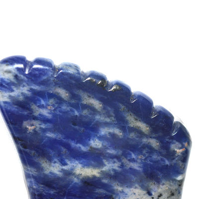 Blue Sodalite Stone Gua Sha Body Scraping Massage Tool Função de controle manual com fio para rosto e corpo