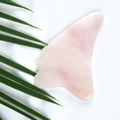2024 Wing Shape Rose Quartz Gua Sha Scraping Board Rosa Cristal Guasha Facial Massager Body Spa Tool para Massagem Ferramentas