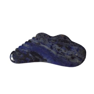 2024 Blue Sodalite Stone Gua Sha Scraping Massager Confortável ferramenta de massagem para remoção de rugas faciais e beleza da pele