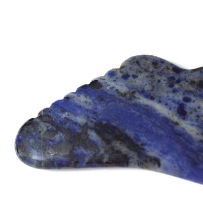 2024 Blue Sodalite Stone Gua Sha Scraping Massager Confortável ferramenta de massagem para remoção de rugas faciais e beleza da pele