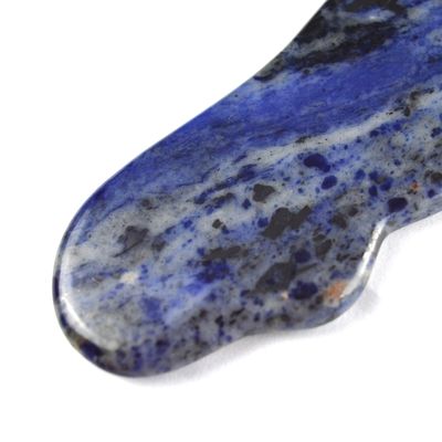 2024 Blue Sodalite Stone Gua Sha Scraping Massager Confortável ferramenta de massagem para remoção de rugas faciais e beleza da pele