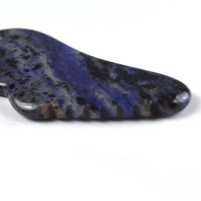 2024 Blue Sodalite Stone Gua Sha Scraping Massager Confortável ferramenta de massagem para remoção de rugas faciais e beleza da pele