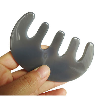 Experimente os benefícios do pente Agate Gua Sha Perfeito para massagem da cabeça e cuidados de beleza