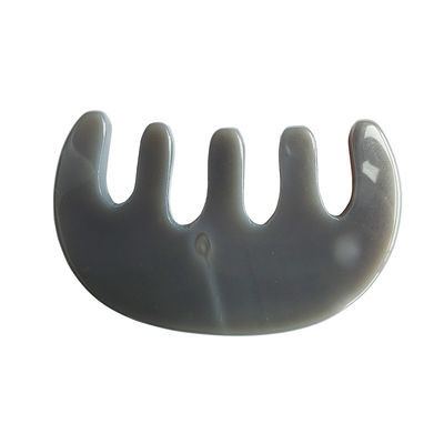 Experimente os benefícios do pente Agate Gua Sha Perfeito para massagem da cabeça e cuidados de beleza