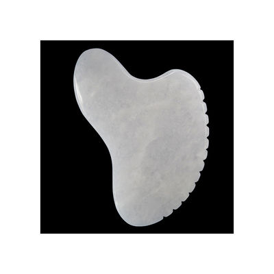 Logotipo personalizado Coração de cristal em forma de pedra de jade branca Gua Sha Escrava ferramenta de massagem para acupuntura terapia massagista facial
