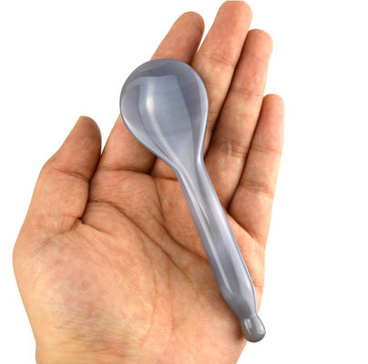 Massagista Corpo Lapa de Ágata Cinza Roller Lapa Gua Sha para Massagem de Tecido Profundo e Ponto de Acupressão