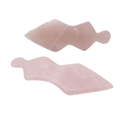 Ferramentas faciais de Guasha Rosa de Jade Natural para SPA Corpo Rosto Pescoço e Olhos Cuidados da Pele Massagista facial