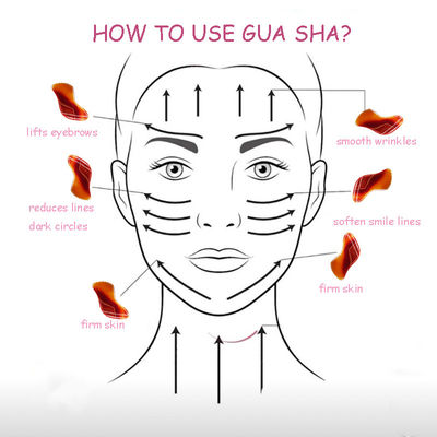 Red Agate Gua Sha ferramenta de massagem para SPA terapia de acupuntura e massagem facial e corpo cuidados de saúde Beaut