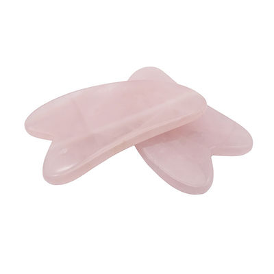 OEM/ODM Aceitável Rosa Quartz Gua Sha Jade Natural Guasha Ferramentas Faciais para Corpo Rosto Pescoço e Olho Cuidados da Pele Massagem SPA