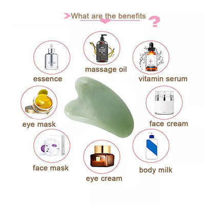 Xiuyan Jade Guasha Board para Cuidados da Pele e do Corpo Forma do Coração Gua Sha Massagem Ferramenta para Aliviar a Tensão Muscular