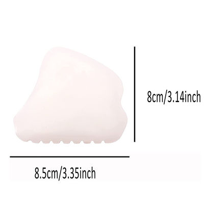 Massagista corporal portátil portátil Tabela de Gua Sha Afegã de jade branco para cuidados personalizados da pele e do corpo