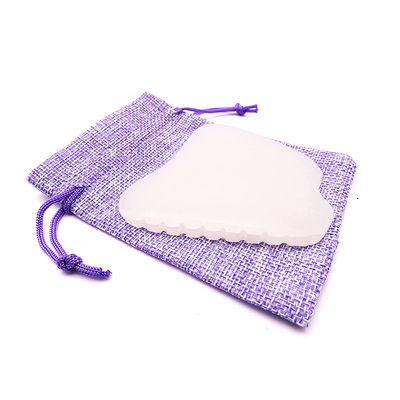 Massagista corporal portátil portátil Tabela de Gua Sha Afegã de jade branco para cuidados personalizados da pele e do corpo