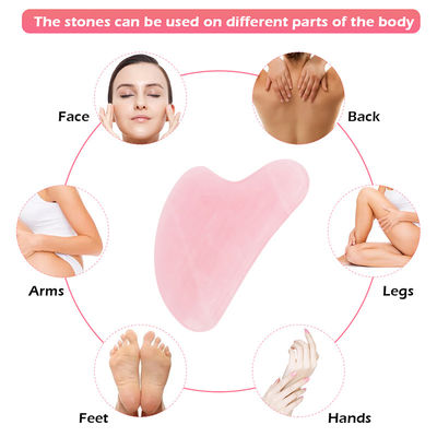 Ferramenta de massagem de pedra portátil de jade natural Gua Sha para rosto pescoço levantamento de pele remoção de rugas cuidados de beleza fisioterapia