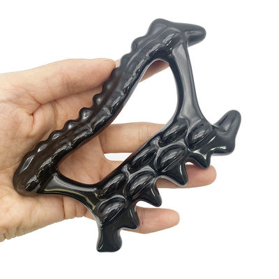 Ferramenta de massagem para cuidados de saúde pessoal Negro Cerâmica Gua Sha Tratamento facial e corporal Equipamento de cuidados de beleza