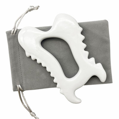Ferramentas faciais de cerâmica Gua Sha para cuidados com a pele do rosto Ferramentas fáceis de incluir Luxury Box Bag e Guia de presentes para mulheres