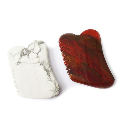 Massagem facial natural com suporte OEM/ODM Gua Sha Stone Mookaite Guasha Turquesa Branca para reduzir linhas finas faciais