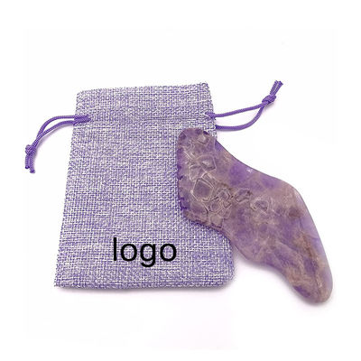 Massagem facial Amethyst Gua Sha ferramenta de raspagem para massagem natural do corpo