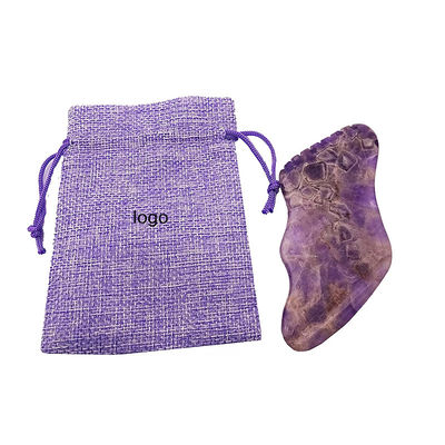 Massagem facial Amethyst Gua Sha ferramenta de raspagem para massagem natural do corpo