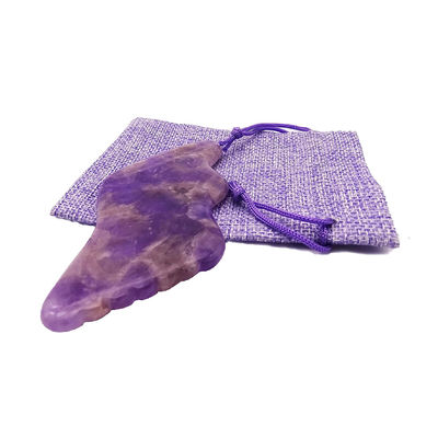 Massagem facial Amethyst Gua Sha ferramenta de raspagem para massagem natural do corpo
