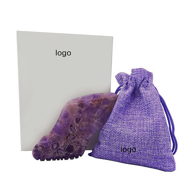 Massagem facial Amethyst Gua Sha ferramenta de raspagem para massagem natural do corpo