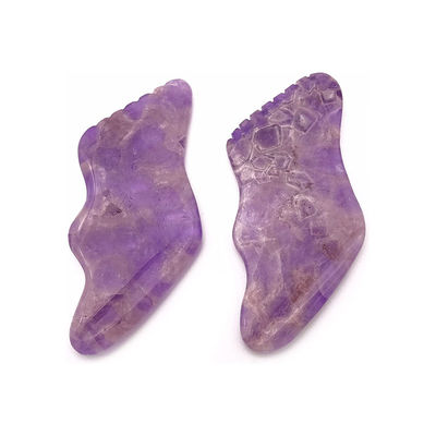 Massagem facial Amethyst Gua Sha ferramenta de raspagem para massagem natural do corpo