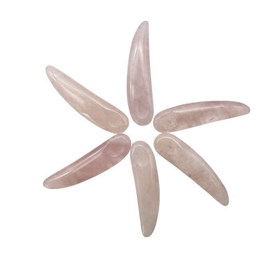 Esponja de quartzo rosa para Gua Sha e cosméticos aplicador de varinha de beleza espátula