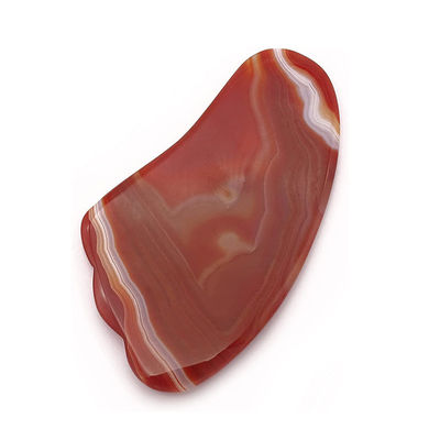 Função de elevação facial Red Agate Crystal Quartz Gua Sha Scrapping Plate para portátil