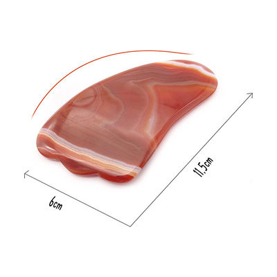 Função de elevação facial Red Agate Crystal Quartz Gua Sha Scrapping Plate para portátil