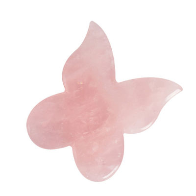 Massagista Facial Formado de borboleta Jade Guasha Prato de Massagem de Pedra Natural Gua Sha raspador para pescoço corpo acupuntura Spa