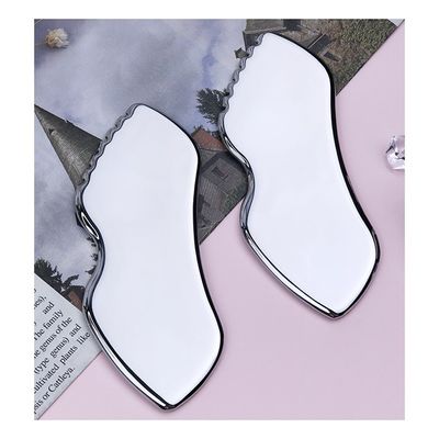 Guasha de aço inoxidável Massagem muscular relaxante Ferramenta de metal para massagem facial Massagem de tecido sonda de fisioterapia placa de raspagem
