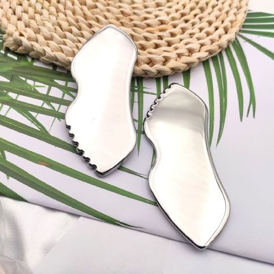 Guasha de aço inoxidável Massagem muscular relaxante Ferramenta de metal para massagem facial Massagem de tecido sonda de fisioterapia placa de raspagem