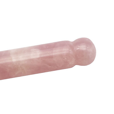 OEM ODM Natural Rosa Quartz Guasha Massagem Stick Agulha Relief Muscular Corpo Gua Sha Massager Point Roller Guasha Ferramenta