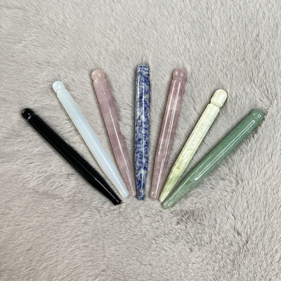OEM ODM Natural Rosa Quartz Guasha Massagem Stick Agulha Relief Muscular Corpo Gua Sha Massager Point Roller Guasha Ferramenta
