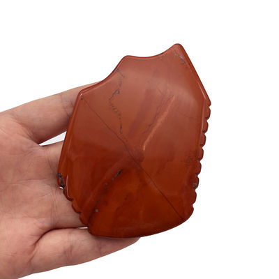Red Jasper Facial Guasha Skin Lifting Firming Natural Hand Healing Jade Gua Sha Facial Massage Tool Portátil e de mão